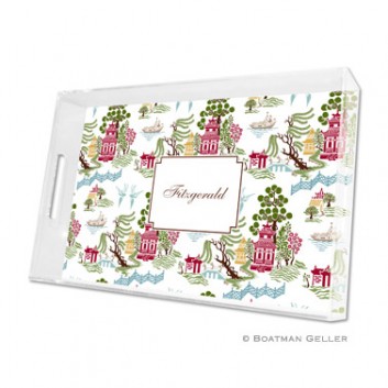Lucite Tray – Chinoiserie Autumn 1 Lucite Tray - Chinoiserie Autumn