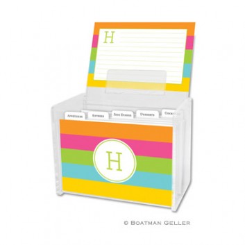 Recipe Box – Bold Stripe 1 Recipe Box - Bold Stripe