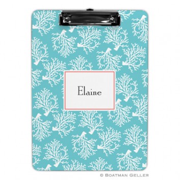 Clipboard – Coral Repeat Teal 1 Clipboard - Coral Repeat Teal