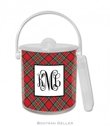 Ice Bucket – Plaid Red 1 Ice Bucket - Plaid Red