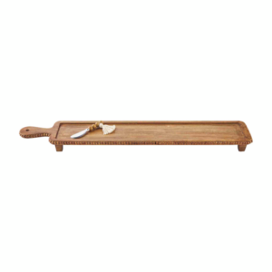 BEADED WOOD PADDLE BOARD SET