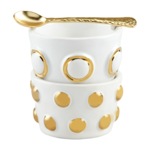 GOLD RING TIDBIT BOWL SET