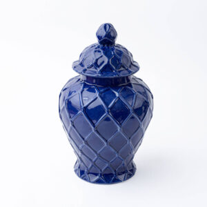 Navy Large Textured Ginger Jar